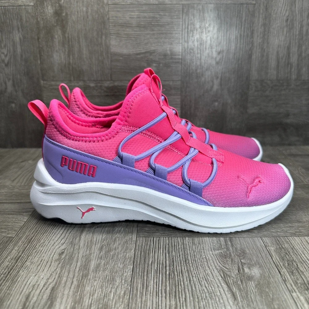Puma Softride Sophia 2 Kids Size 3C Pink Purple Ombre Mesh Athletic NEW